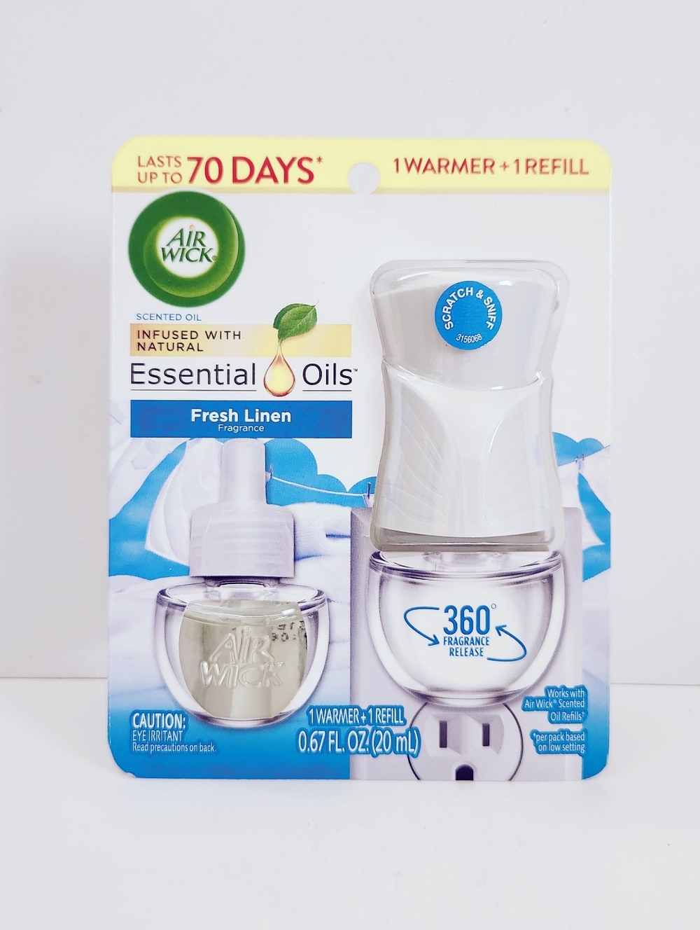 🔮3/$15 Air Wick Plug-In Air Freshener Warmer Starter Kit Fresh Linen